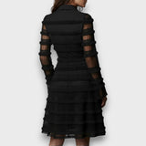 Patrícia – Robe Midi avec Franges Transparentes