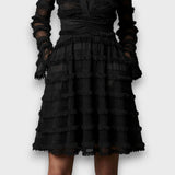 Patrícia – Robe Midi avec Franges Transparentes