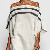 Avelina - Robe Maxi Off-Shoulder avec Manches Chauve-Souris