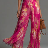 Leabella | Jumpsuit Plissé Floral Fuchsia