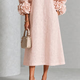 Marnie | Robe midi à boutons floraux