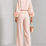 Lenna | Ensemble Top à Manches Florales & Pantalons Amples