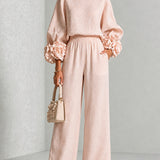 Lenna | Ensemble Top à Manches Florales & Pantalons Amples