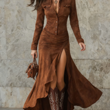 Carlotta | Robe longue avec volants