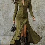 Carlotta | Robe longue avec volants