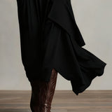 Arielle - Robe Turtleneck Asymétrique Vintage