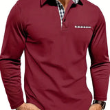 Polo Homme à Manches Longues Zippé Moderne Casual
