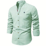 Chemise Homme Slim Fit Boutons Élégante Casual