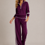 Ensemble Pantalon zip mi-haut pour femmes