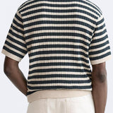 Polo tricoté à rayures classiques