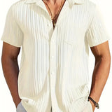 Ethan | Chemise Plissée à Manches Courtes d'Été