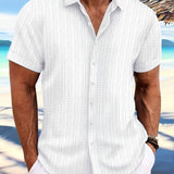 Owen | Chemise d'Été à Manches Courtes Coupe Relaxée Rayée