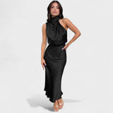 Laura - Robe Longue de Soirée en Satin