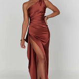Ana | Robe de Soirée en Satin Drapé