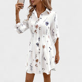 Noémia - Robe chemise florale élégante