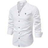 Chemise Homme Slim Fit Boutons Élégante Casual
