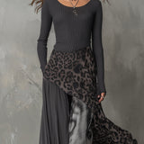 Martina | Robe longue à motif léopard