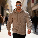 Mike de Jager | Pull en polaire – Noir, Gris clair, Bleu clair, Abricot & Marron