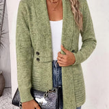 Tessa | Cardigan en tricot côtelé avec patte à boutons