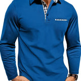 Polo Homme à Manches Longues Zippé Moderne Casual