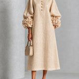 Marnie | Robe midi à boutons floraux