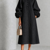 Marnie | Robe midi à boutons floraux