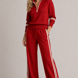 Ensemble Pantalon zip mi-haut pour femmes