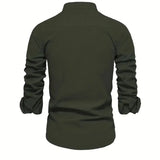 Chemise Homme Slim Fit Boutons Élégante Casual