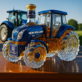 Bouteille classique de whisky en forme de tracteur New Holland T7