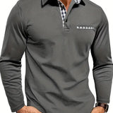 Polo Homme à Manches Longues Zippé Moderne Casual