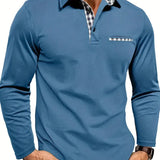 Polo Homme à Manches Longues Zippé Moderne Casual