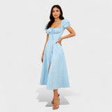 Helena - Robe d'Été avec Décolleté Carré