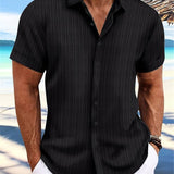 Owen | Chemise d'Été à Manches Courtes Coupe Relaxée Rayée