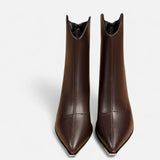 Ancienne Monde | Bottines Femme Cuir Chelsea Talon Haut
