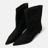 Ancienne Monde | Bottines Femme Pointues Talon Bas Vintage