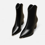 Ancienne Monde | Bottines Femme Cuir Chelsea Talon Haut