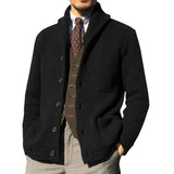 André Beaumont | Cardigan pour homme en tricot de luxe avec col revers