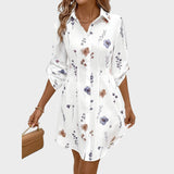 Noémia - Robe chemise florale élégante