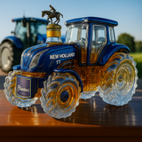 Bouteille classique de whisky en forme de tracteur New Holland T7