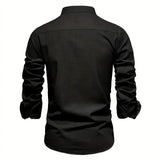 Chemise Homme Slim Fit Boutons Élégante Casual