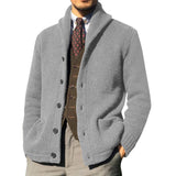 André Beaumont | Cardigan pour homme en tricot de luxe avec col revers