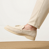 Mocassin Beige avec Franges – Élégant et Confortable