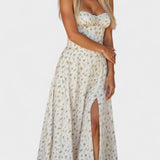 Carolina - Robe Florale avec Corsage Ajusté