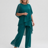 Chiara | Ensemble fluide 2 pièces à pantalon palazzo