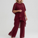 Chiara | Ensemble fluide 2 pièces à pantalon palazzo