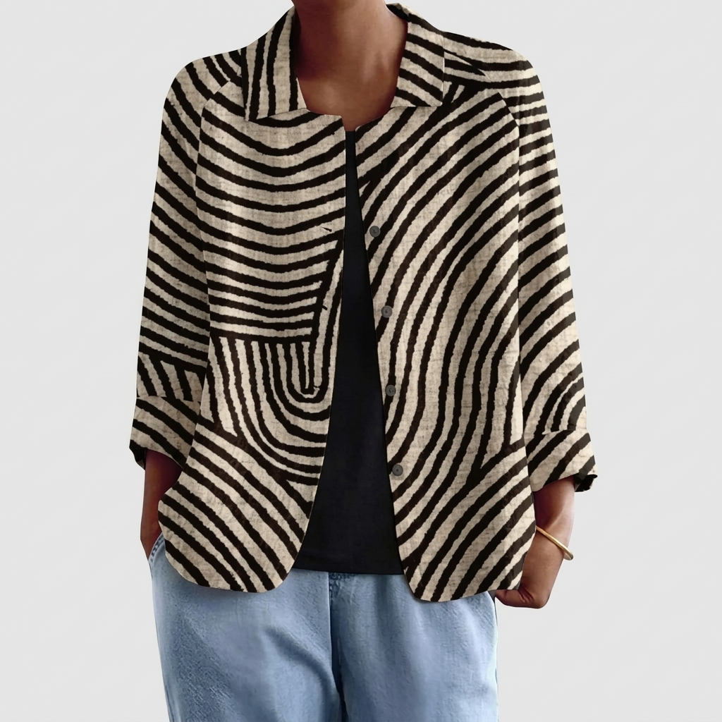 Nicolien | Blazer Rayé Élégant