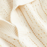 Pull élégant au crochet et à tricoter avec col polo