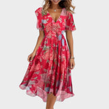 Manuela - Robe femme avec décolleté en V