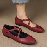 Zeor | Ballerines en Cuir Véritable