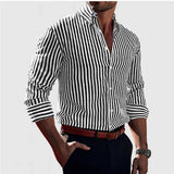 Levi | Chemise à Rayures Détente Coupe Boutonnée
